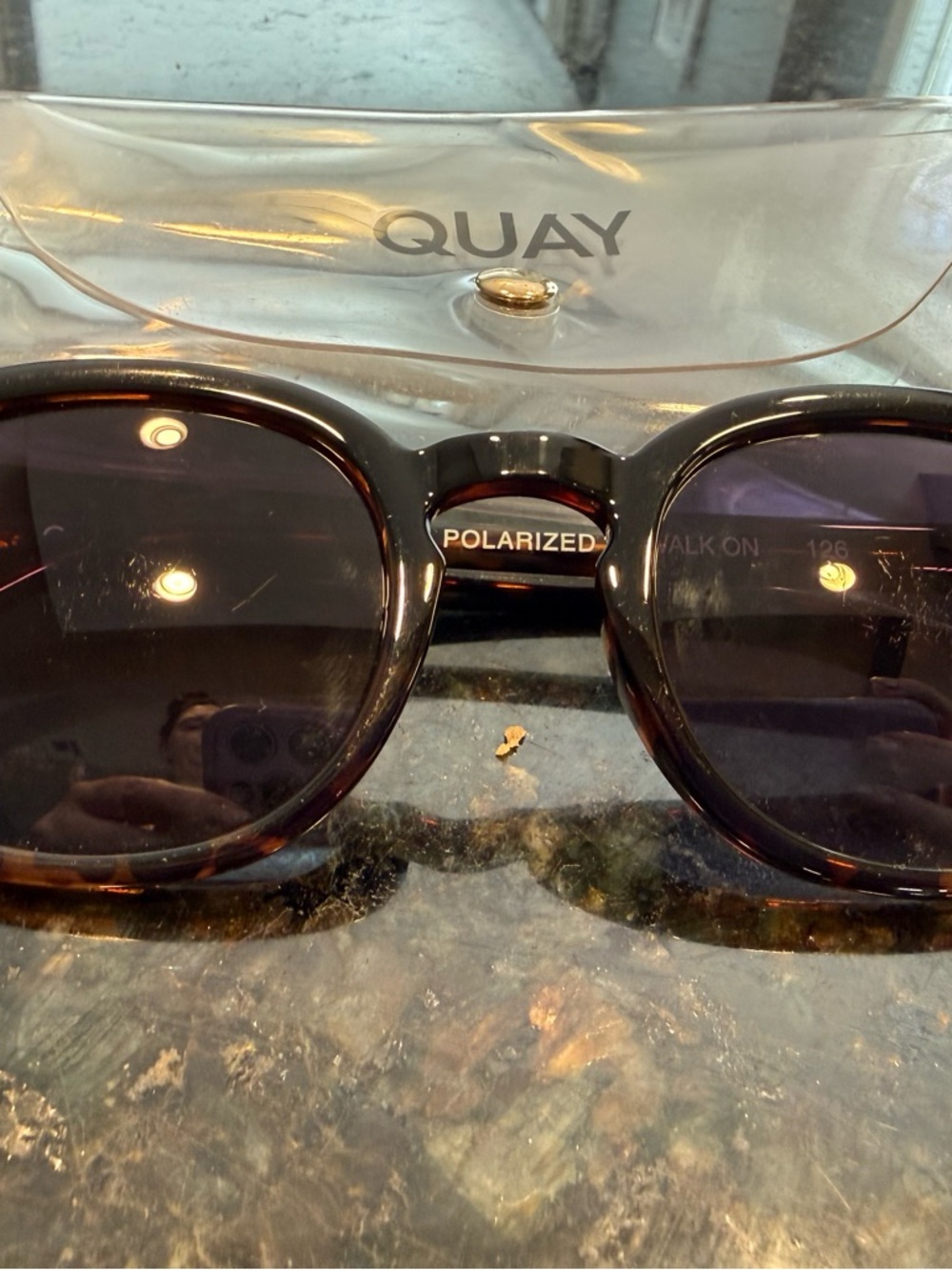 Quay Australia Women’s Tortoiseshell Sunglasses with Brown Polarized Lenses